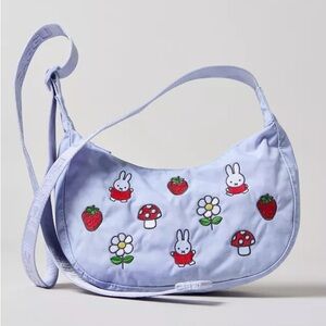 NWT Baggu x Miffy Embroidered Crescent Shoulder Bag